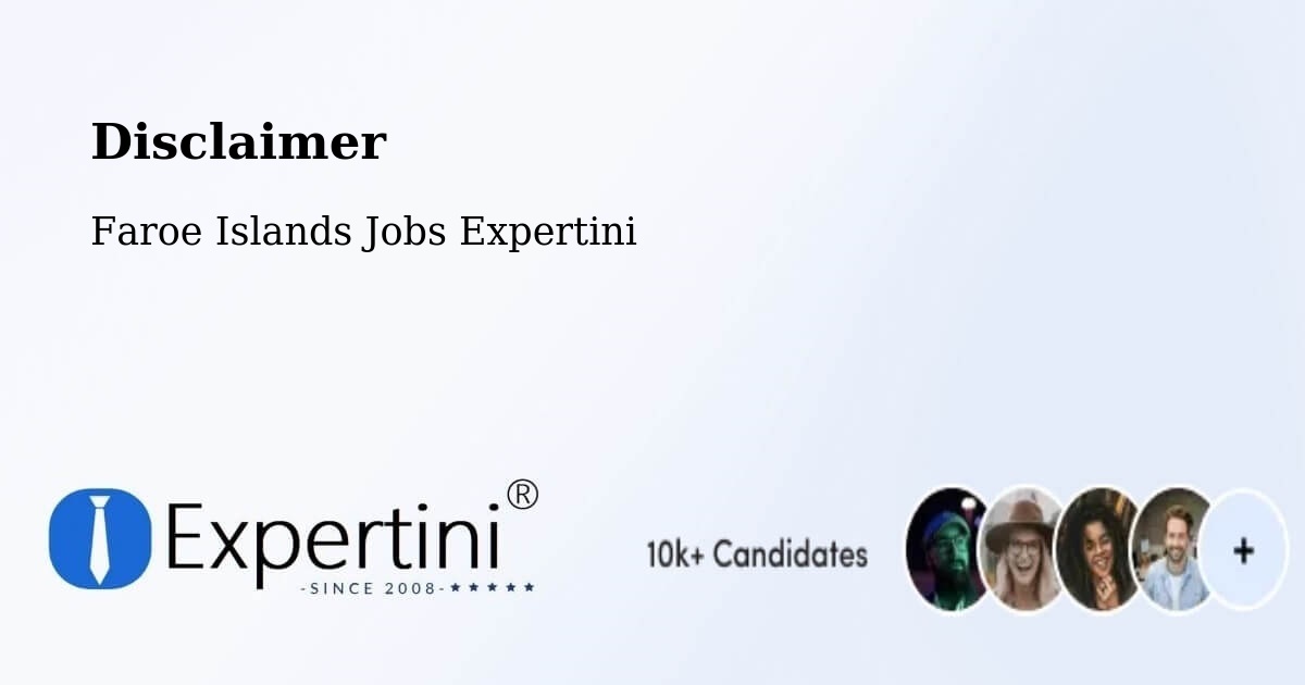 Disclaimer – Sandur - Faroe Islands Jobs Expertini